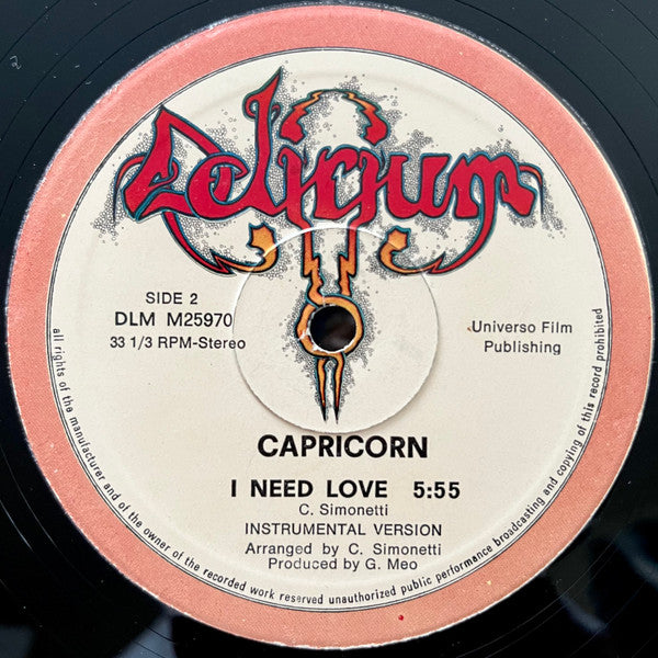 Capricorn (3) : I Need Love (12")