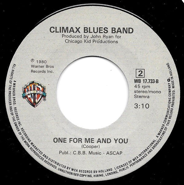 Climax Blues Band : Gotta Have More Love (7", Single)
