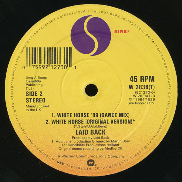 Laid Back : White Horse '89 (12", Single)