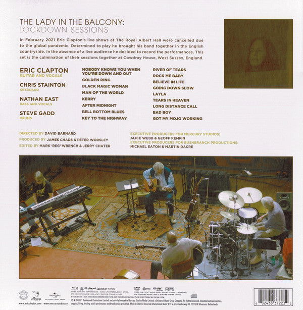 Eric Clapton : The Lady In The Balcony: Lockdown Sessions (CD + DVD-V, Multichannel, NTSC + Blu-ray, Multicha)