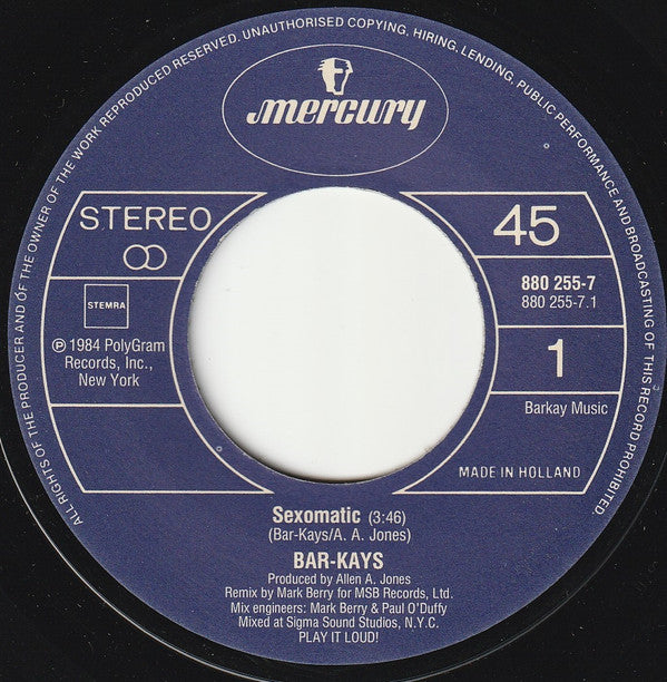 Bar-Kays : Sexomatic (7", Single)