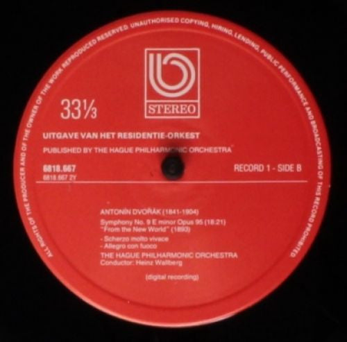 Antonín Dvořák, Residentie Orkest, Heinz Wallberg, Зиновий Винников : Symphony 9 - Concerto For Violin And Orchestra (2xLP, Album, gat)