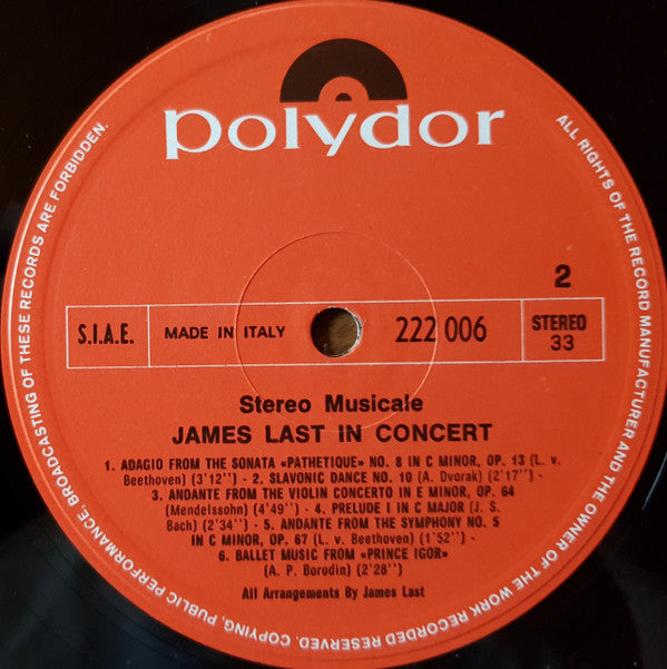 James Last : In Concert (LP, Album)