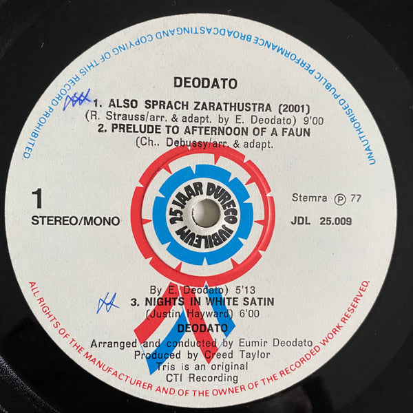 Eumir Deodato : The Best Of Deodato (LP, Comp)