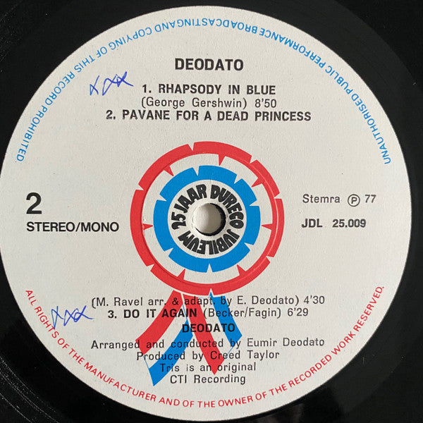 Eumir Deodato : The Best Of Deodato (LP, Comp)