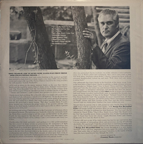 Charlie Rich : Songs For Beautiful Girls (LP, Comp)