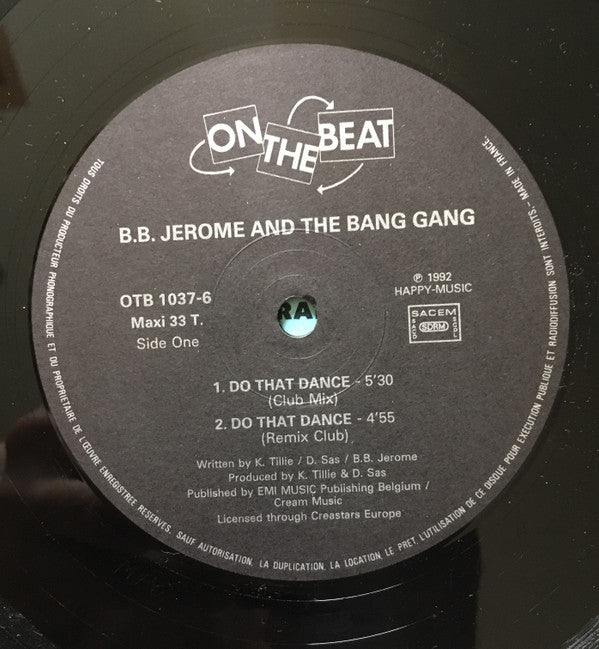 B.B. Jerome & The Bang Gang : Do That Dance (12")