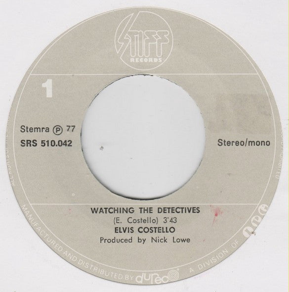 Elvis Costello : Watching The Detectives (7", Single)