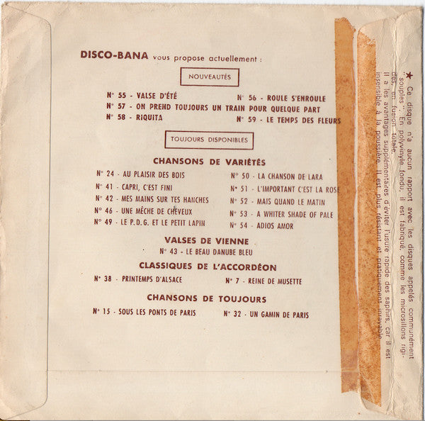 Unknown Artist : La Chanson De Lara (Flexi, 6", S/Sided, Promo)