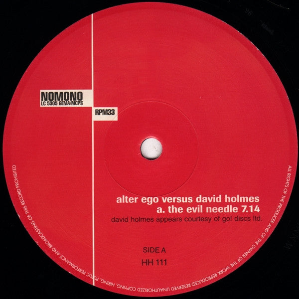 Alter Ego Versus David Holmes : The Evil Needle (12")