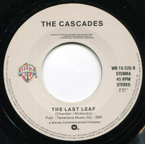 The Cascades (2) : Rhythm Of The Rain / The Last Leaf (7", Single, RE)