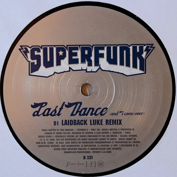 Superfunk : Last Dance (And I Come Over) (2x12", Promo)