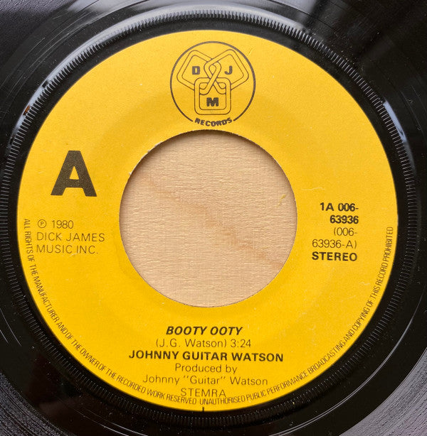 Johnny Guitar Watson : Booty Ooty (7", Single)