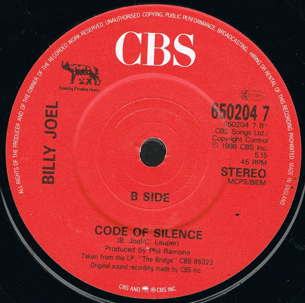 Billy Joel : This Is The Time (7", Single)