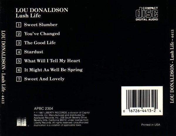 Lou Donaldson : Lush Life (CD, Album, RE)