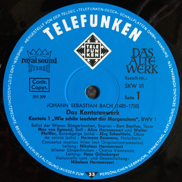 Johann Sebastian Bach : Das Kantatenwerk / Complete Cantatas / Les Cantates - BWV 1-4 - Folge / Volume 1 (2xLP, RP + Box)