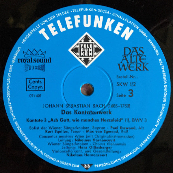 Johann Sebastian Bach : Das Kantatenwerk / Complete Cantatas / Les Cantates - BWV 1-4 - Folge / Volume 1 (2xLP, RP + Box)