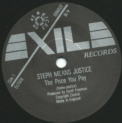 Steph Means Justice : The Price You Pay (7")