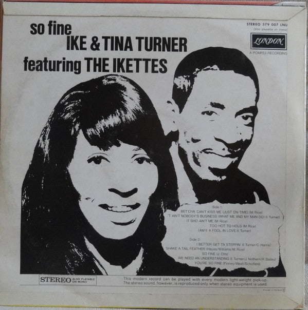 Ike & Tina Turner Feat. The Ikettes : So Fine (LP)