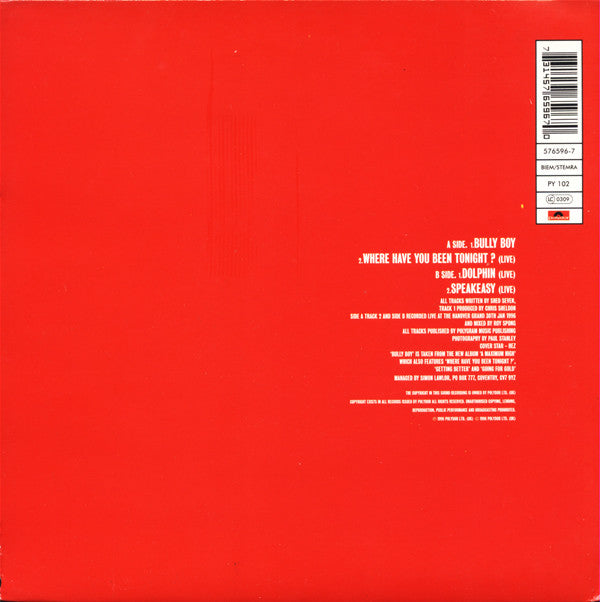 Shed Seven : Bully Boy (7", Single, Ltd, Num, Tra)