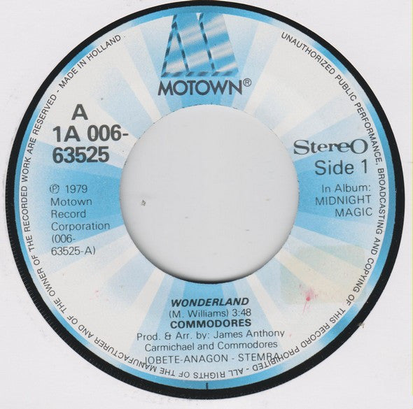 Commodores : Wonderland (7")