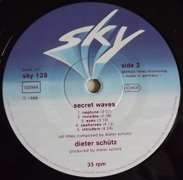 Dieter Schütz : Secret Waves (LP, Album)
