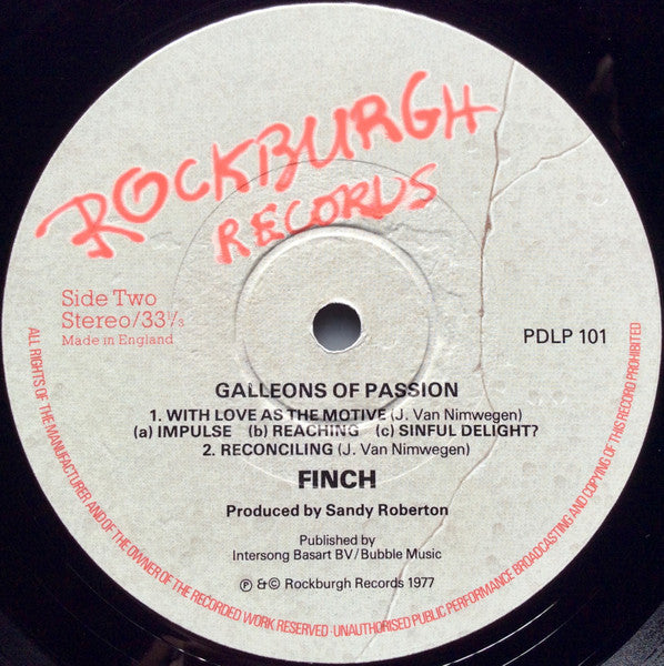 Finch (4) : Galleons Of Passion (LP, Album)