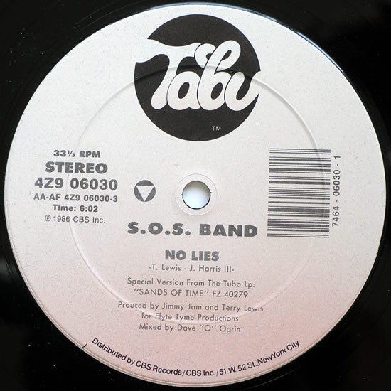 S.O.S. Band* : No Lies (12")