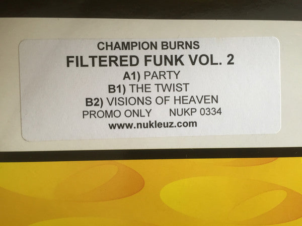 Champion Burns : Filtered Funk Vol. 2 (12", Promo)