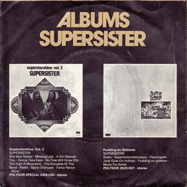 Supersister (2) : Wow (7", Single)