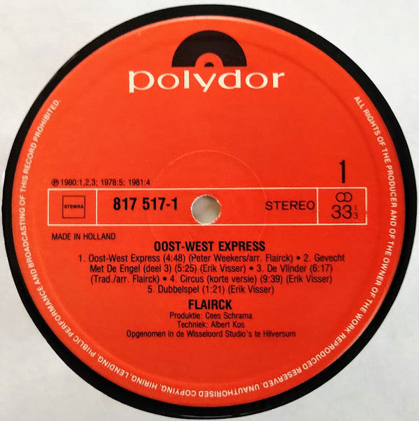 Flairck : Oost-West Express (LP, Comp, Gat)