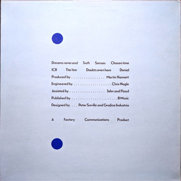 New Order : Movement (LP, Album)