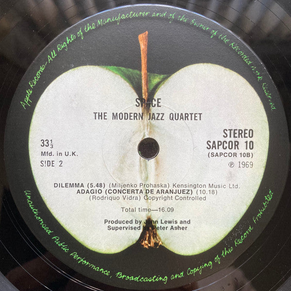 The Modern Jazz Quartet : Space (LP, Album, Gat)
