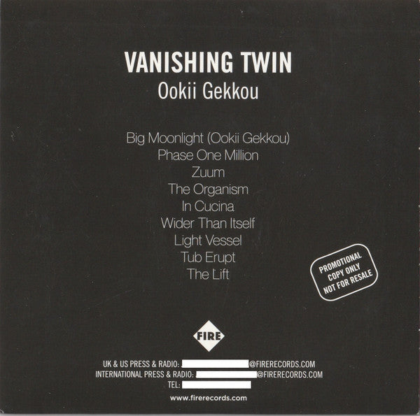 Vanishing Twin : Ookii Gekkou (CD, Album, Promo)