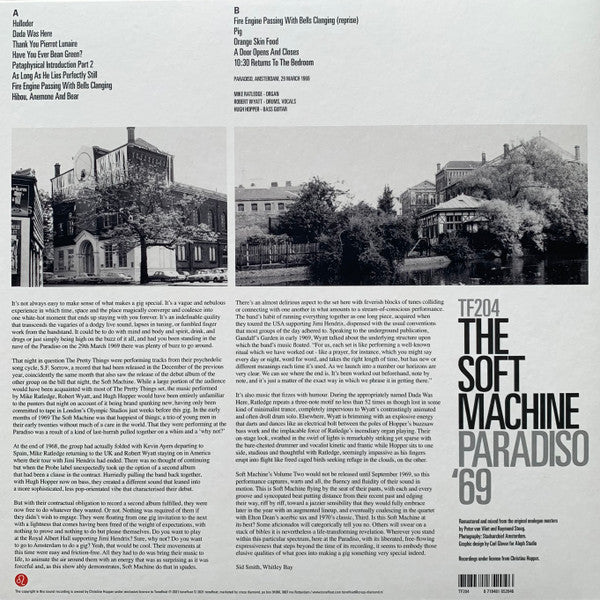 Soft Machine : Paradiso '69 (LP, Album, Num, 180)