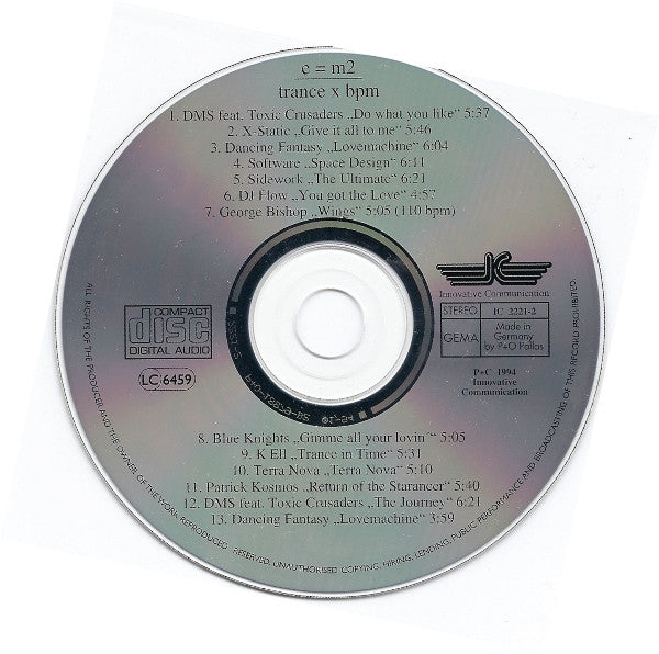 Various : E=M²/Trance x BPM (CD, Comp)