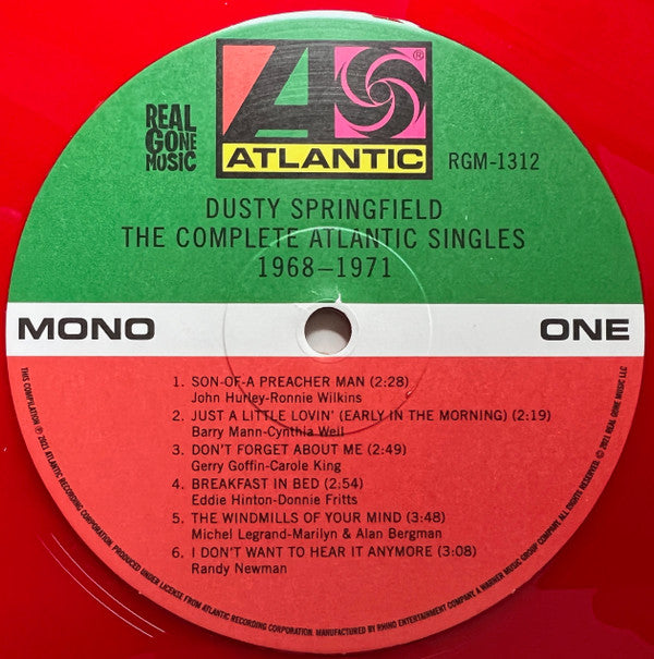 Dusty Springfield : The Complete Atlantic Singles 1968-1971 (2xLP, RSD, Comp, Mono, RE, Rub)