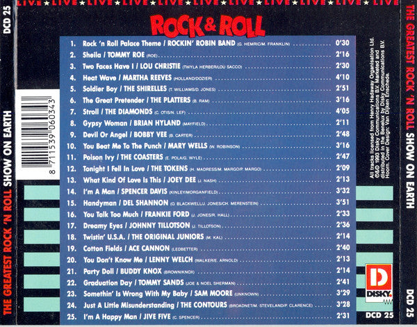 various : he Greatest Rock & Roll Show On Earth 1 (CD, Comp)