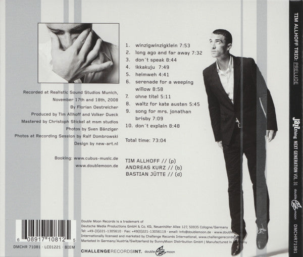 Tim Allhoff Trio : Prelude (CD, Album)