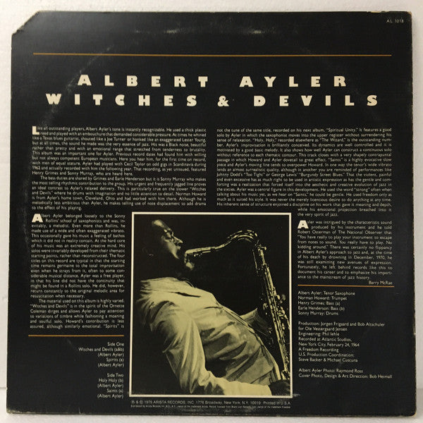 Albert Ayler : Witches & Devils (LP, Album, RE)