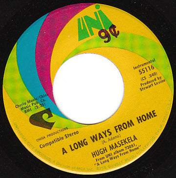 Hugh Masekela : A Long Ways From Home (7", Single, Mono)