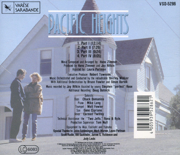 Hans Zimmer : Pacific Heights (Original Motion Picture Soundtrack) (CD, Album)