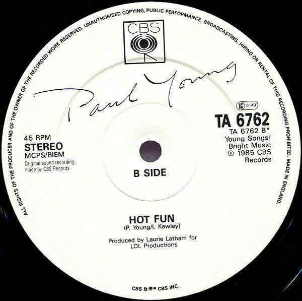 Paul Young : I'm Gonna Tear Your Playhouse Down (Remixed U.S. Dance Floor Smash) (12", Single)