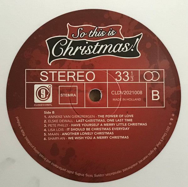 Various : So This Is Christmas (LP, Comp, RE, Whi)
