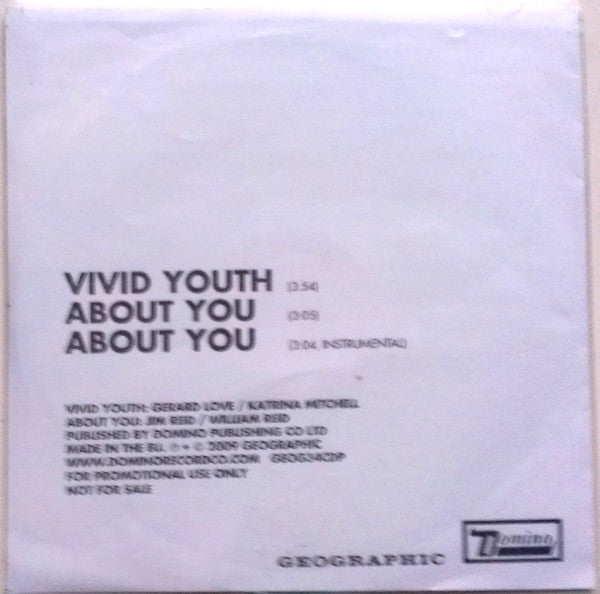 The Pastels / Tenniscoats : Vivid Youth / About You (CDr, Single, Promo)