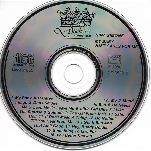 Nina Simone : My Baby Just Cares For Me (CD, Comp)