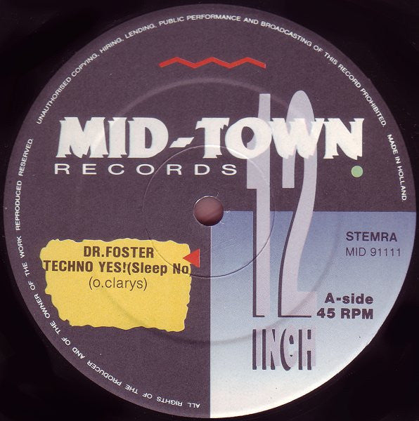 Dr. Foster : Trying To Get To Sleep (12")