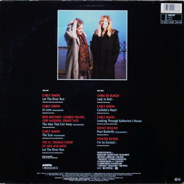 Various Featuring Music By Carly Simon : Working Girl (Original Soundtrack Album) (LP, Comp)