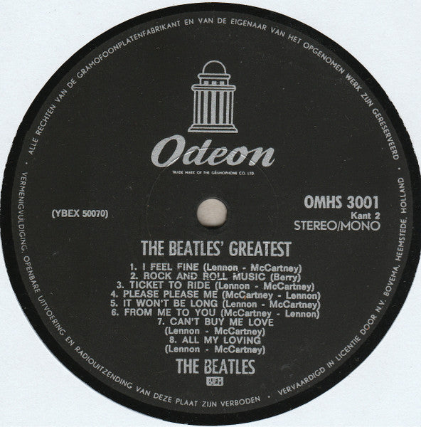 The Beatles : Beatles' Greatest (LP, Comp)