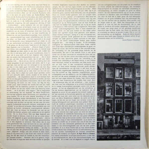 Martine Crefcoeur : Het Achterhuis; Martine Crefcoeur Leest Uit Het Dagboek Van Anne Frank. (LP, Mono, Gat)